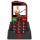 Evolveo EasyPhone FM, mobilní telefon pro seniory s nabíjecím stojánkem, červený