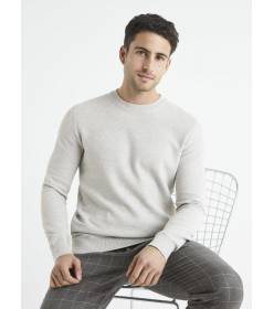 Svetr Bepic s kulatým výstřihem, šedá