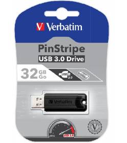 Verbatim Store 'n' Go PinStripe 32GB 49317, flash disk, černý