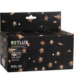 RETLUX RXL 26 60LED CURTAIN LIGHT WW 5M, vánoční LED závěs, teplá bílá DOPRODEJ
