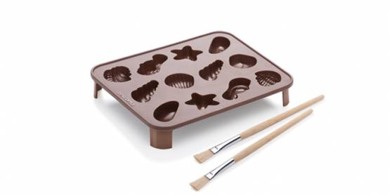 TESCOMA Formičky na belgické pralinky DELÍCIA CHOCO, 2 štětečky