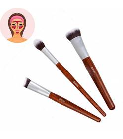 Sefiros Sada štětců pro konturování obličeje s rukojetí z červeného dřeva Red Wood (Conturing Brush Kit)