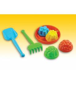 Chemoplast BEC SHDP 2 - hrábě, lopatka, sítko + 4 formičky