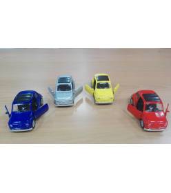 MaDe Auto Fiat kovový, 12 cm, stříbrný