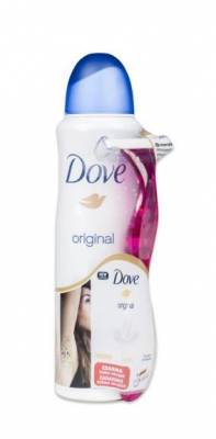 Dove Sada antiperspirant ve spreji Original 150 ml + žiletka na holení