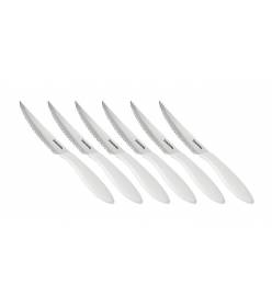 Tescoma Nůž steakový PRESTO 12 cm, 6 ks, červená