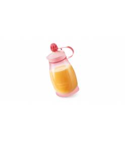 Tescoma Pružná láhev PAPU PAPI 200 ml, se lžičkou, růžová