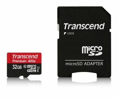 Transcend microSDHC 32GB UHS-I Premium TS32GUSDU1, paměťová karta s adaptérem