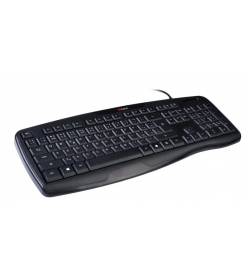C-TECH KB-107, klávesnice ERGO, CZ/SK, černá
