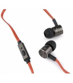 Gembird MHS-EP-CDG-B, Sluchátka  pro MP3, kovová s mikrofonem