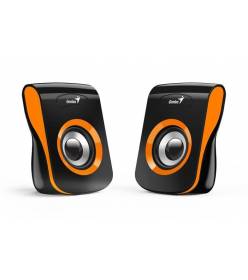 Genius repro SP-Q180, 2.0, 6W, USB napájení, 3,5mm jack, černo-oranžové