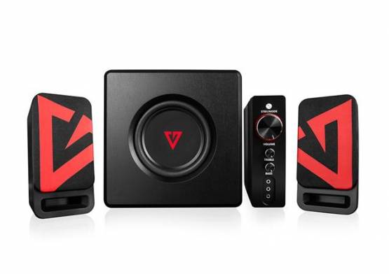 MODECOM reproduktory VOLCANO MC-MHF70 DRIFTER, 2.1, 70W, 3.5mm jack, černé/červené