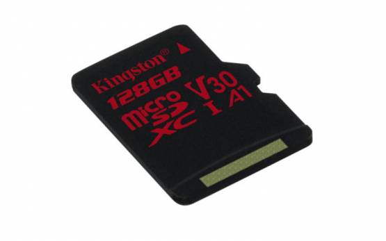Kingston 128GB microSDXC Canvas React 100R/80W U3 UHS-I V30 A1 Card bez adapteru