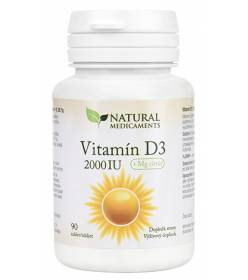 Natural Medicaments Vitamín D3 2000 IU 90 tablet