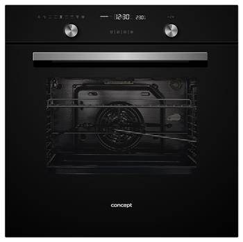 CONCEPT ETV7560bc Elektrická multifunkční trouba vestavná 60 cm BLACK
