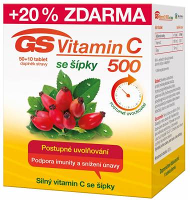 GreenSwan GS Vitamin C 500 + šípky 50 + 10 tablet
