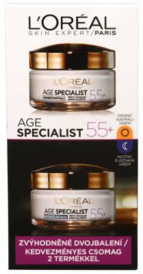 L´Oréal Paris Sada denního a nočního krému proti vráskám Age Specialist 55+ 2 x 50 ml