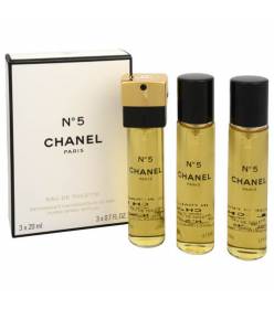 Chanel No. 5 - toaletní voda s rozprašovačem - náplň (3 x 20 ml) 60 ml