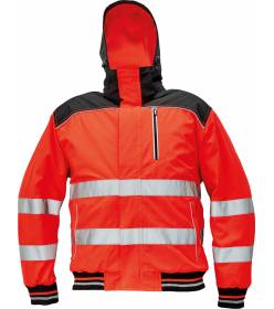 KNOXFIELD HI-VIS WINTER PILOT JACKET červená