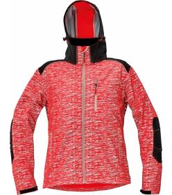KNOXFIELD PRINTED SOFTSHELL JACKET červená