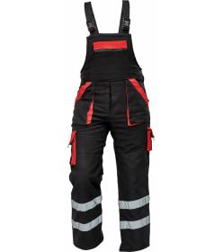 CERVA MAX WINTER RFLX kalhoty s laclem černá/červená