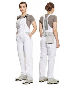 CERVA MONTROSE LADY kalhoty s laclem bílá/šedá