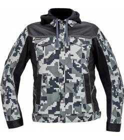 CERVA NEURUM CAMOUFLAGE bunda s kapucí antracit