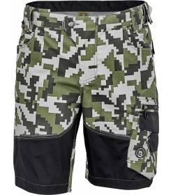 CERVA NEURUM CAMOUFLAGE šortky tm.olivová