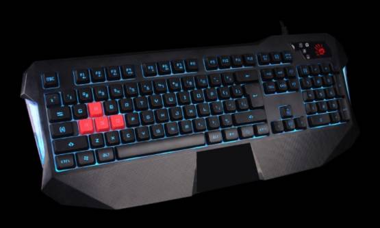 A4tech Bloody B130 podsvícená herní klávesnice, voděodolná, USB, CZ