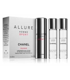 Chanel Allure Homme Sport Cologne - EDC 20 ml (plnitelný flakon) + náplň 2 x 20 ml
