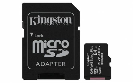 Kingston microSDHC 64GB class 10 SDCS2/64GB, CANVAS Plus