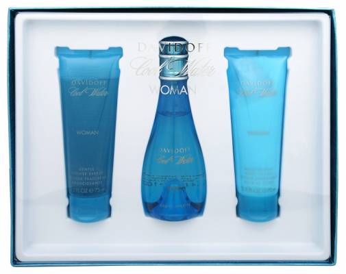 Davidoff Cool Water Woman - EDT 100 ml + tělové mléko 75 ml + sprchový gel 75 ml