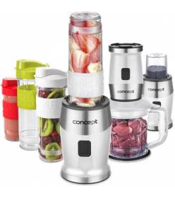 CONCEPT SM3391 Fresh&Nutri smoothie mixér, chopper, mlýnek, 700 W + láhve 2 x 570 ml + 400 ml bílý