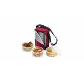 Tescoma Jídlonosič FRESHBOX, se 3 dózami 0.8 l, bordeaux