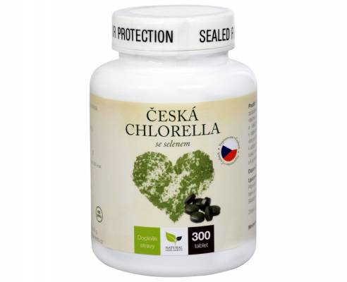 Natural Medicaments Česká chlorella se selenem 300 tbl.