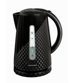 CONCEPT RK2321 Rychlovarná konvice plastová 1,8 l Black s 3D potiskem