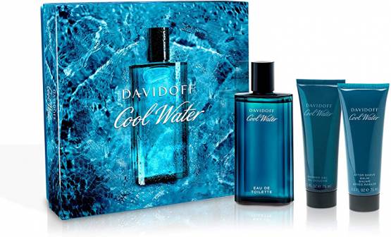 Davidoff Cool Water Man - EDT 125 ml + sprchový gel 75 ml + balzám po holení 75 ml