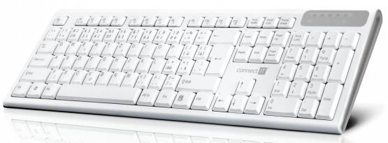 Connect IT CKB-3010-CS, bezdrátová klávesnice CZ + SK, bílá
