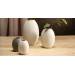  Váza FANCY HOME Stones 17 cm, bílá  
