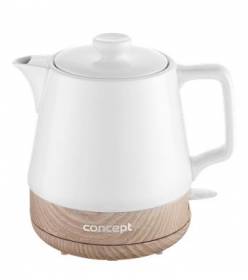 CONCEPT RK0060 Rychlovarná konvice keramická 1,0 l, bílá