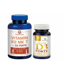 Pharma Activ Vitamín K2 MK7 + D3 FORTE 125 tbl. + Vitamín D3 Forte 30 tbl.