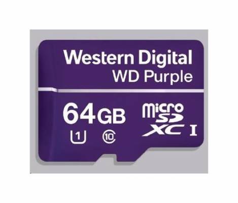 Western Digital WD MicroSDXC karta 64GB Purple WDD064G1P0C Class 10, 16 TBW