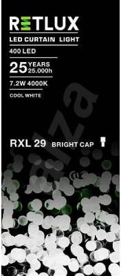 RETLUX RXL 29 400LED CURTAIN LIGHT CW 5M, vánoční LED závěs, studená bílá DOPRODEJ