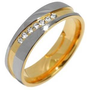 Silvego Snubní ocelový prsten pro ženy MARIAGE RRC2050-Z Obvod: 51 mm