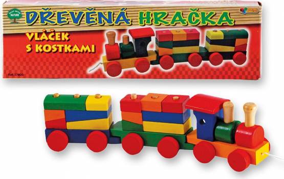 MaDe Tradiční dřevěná hračka Vlak 32cm