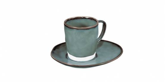 Tescoma Šálek na espresso LIVING, s podšálkem, červená