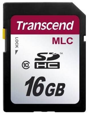 Transcend 16GB SDHC (Class 10) MLC průmyslová paměťová karta (bez adaptéru], 20MB/s R, 16MB/s W