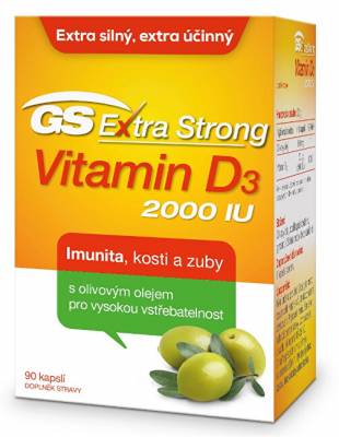 GreenSwan GS Extra Strong Vitamin D 2000 IU 90 kapslí