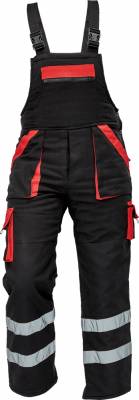 CERVA MAX WINTER RFLX kalhoty s laclem černá/červená