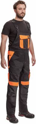 CERVA MAX VIVO kalhoty s laclem černá/oranžová